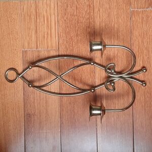 Vintage Brass Wall Sconce Candle Holder